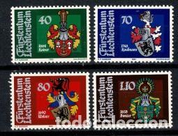 Sellos: LIECHTENSTEIN 1982 - ESCUDOS HERALDICOS - YVERT N&ordm; 734/737**