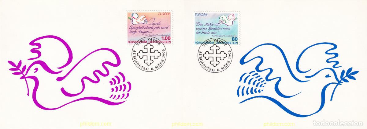 Sellos: 23449 USED LIECHTENSTEIN 1995 EUROPA CEPT. PAZ Y LIBERTAD