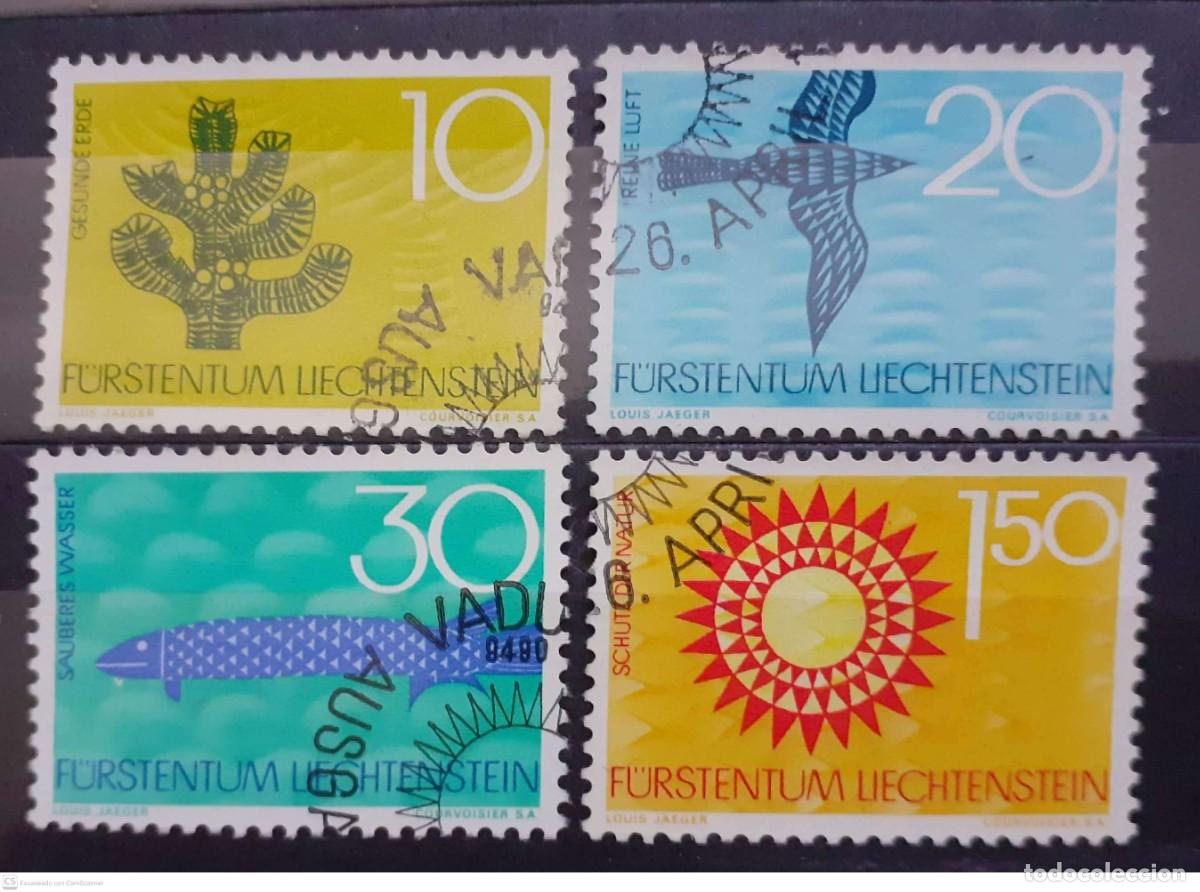 Sellos: LIECHTENSTEIN n&ordm; 408/11&ordm; Protecci&oacute;n de la naturaleza. Serie completa