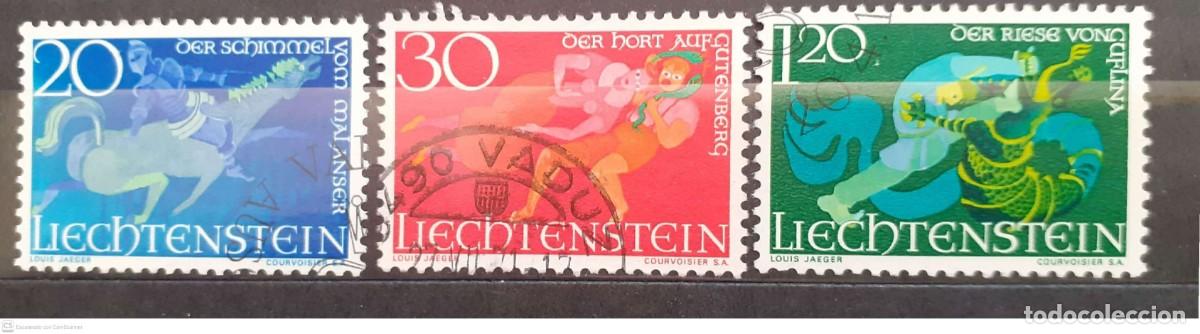Sellos: LIECHTENSTEIN n&ordm; 422/424&ordm; Leyendas de Liechtenstein I. Serie completa