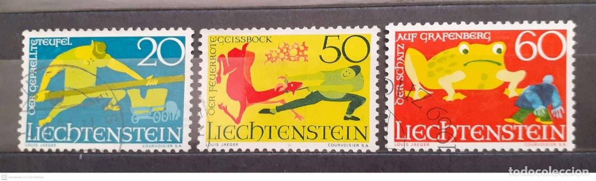 Sellos: LIECHTENSTEIN n&ordm; 466/68&ordm; Leyendas de Liechtenstein III. Serie completa
