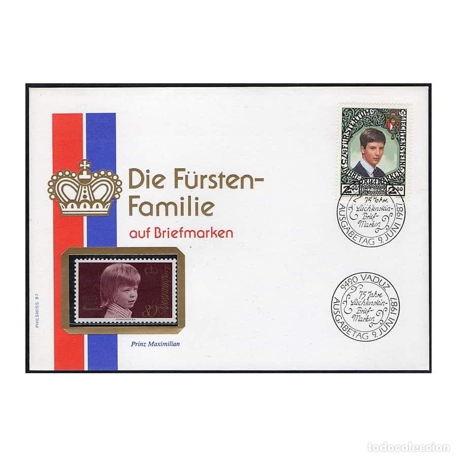 Sellos: Liechtenstein 1987 [FDC] Sobre con sello. Pr&iacute;ncipe Alois (N)