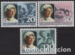 Sellos: LIECHTENSTEIN 1985 - 50 ANIVERSARIO DELA CRUZ ROJA - YVERT N&ordm; 816/818**