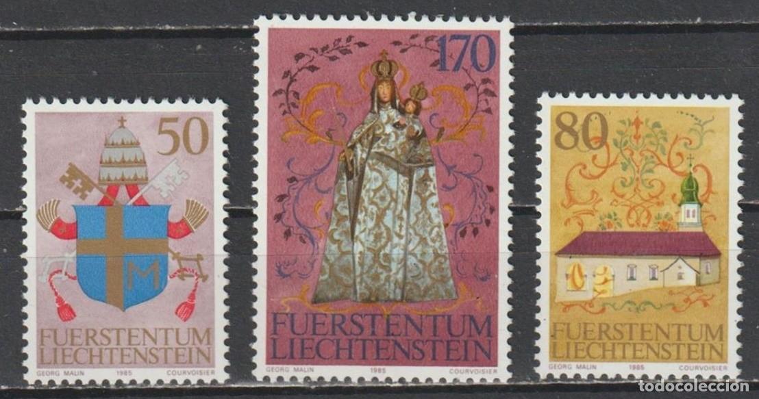 Sellos: LIECHTENSTEIN 1985 - VISITA DEL PAPA JUAN PABLO II - YVERT N&ordm; 819/821**