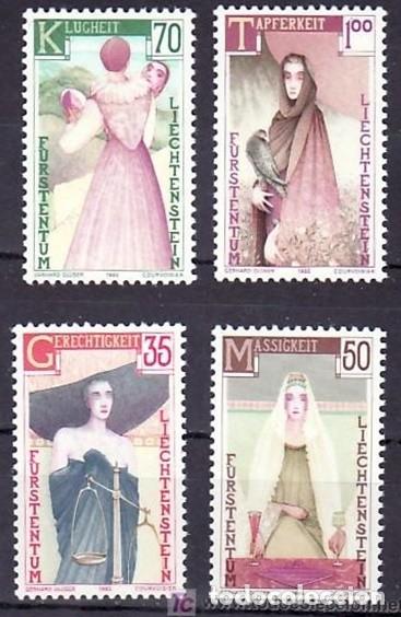 Sellos: LIECHTENSTEIN 1985 - LAS 4 VIRTUDES CARDINALES - YVERT 812/815**