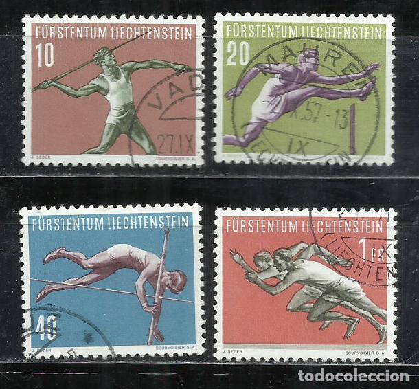Sellos: 9585-SERIE COMPLETA LIECHTENSTEIN DEPORTES 1956 N&ordm; 304/307 25,00&euro; Yvert