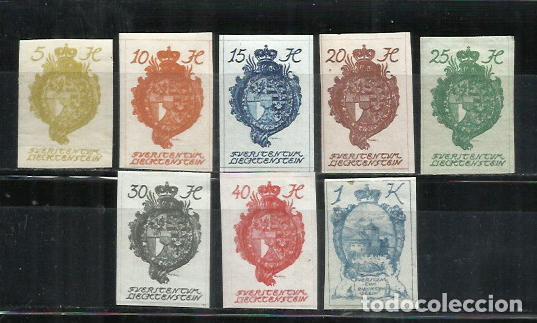Sellos: 9589-SELLOS SERIE COMPLETA CLASICOS Liechtenstein 1920 N 17/24 NUEVO *