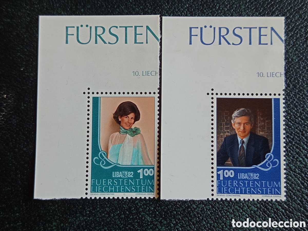 Sellos: Serie Completa Liechtenstein 1982 Expo LIBA 82 Pr&iacute;ncipes Yvert 738/739 MNH