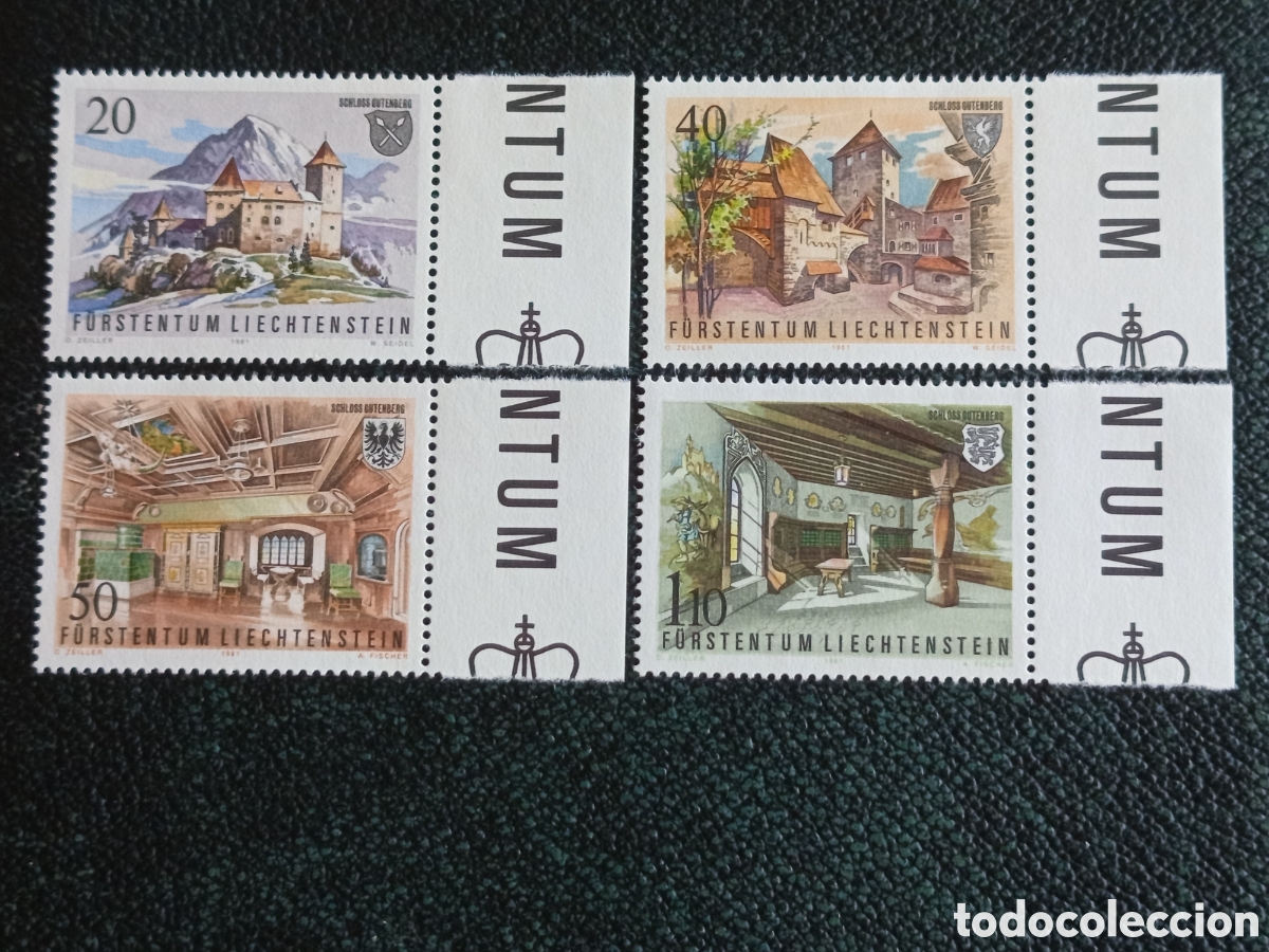 Sellos: Serie Completa Liechtenstein 1981 Castillo Gutenberg Yvert 721/724 MNH
