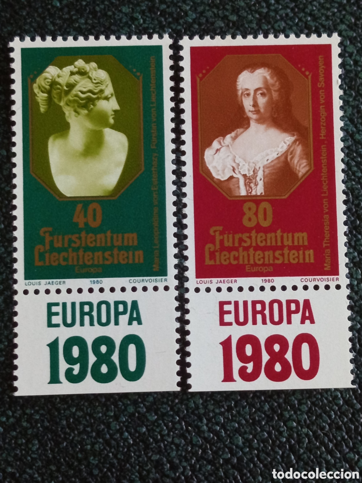 Sellos: Serie Completa Liechtenstein 1980 Europa CEPT Princesas Yvert 682/683 MNH