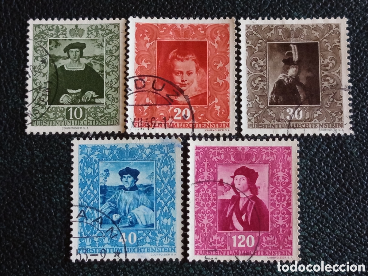 Sellos: Sellos Liechtenstein 1948 Obras Galer&iacute;a del Pr&iacute;ncipe Usados Michel 262/266