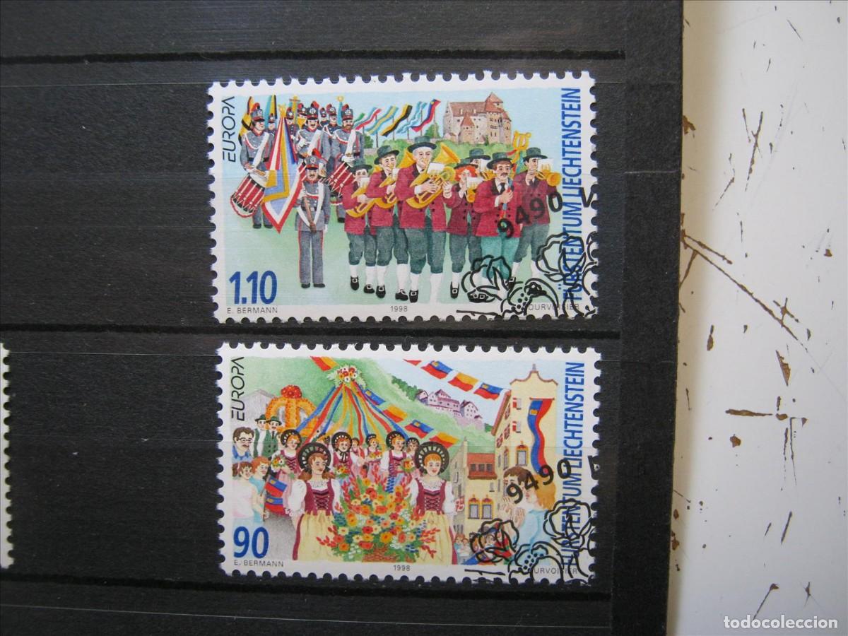 Selos: LIECHTENSTEIN 1998 EUROPA CEPT SERIE YVERT 1106/1107 USADOS LUJO.