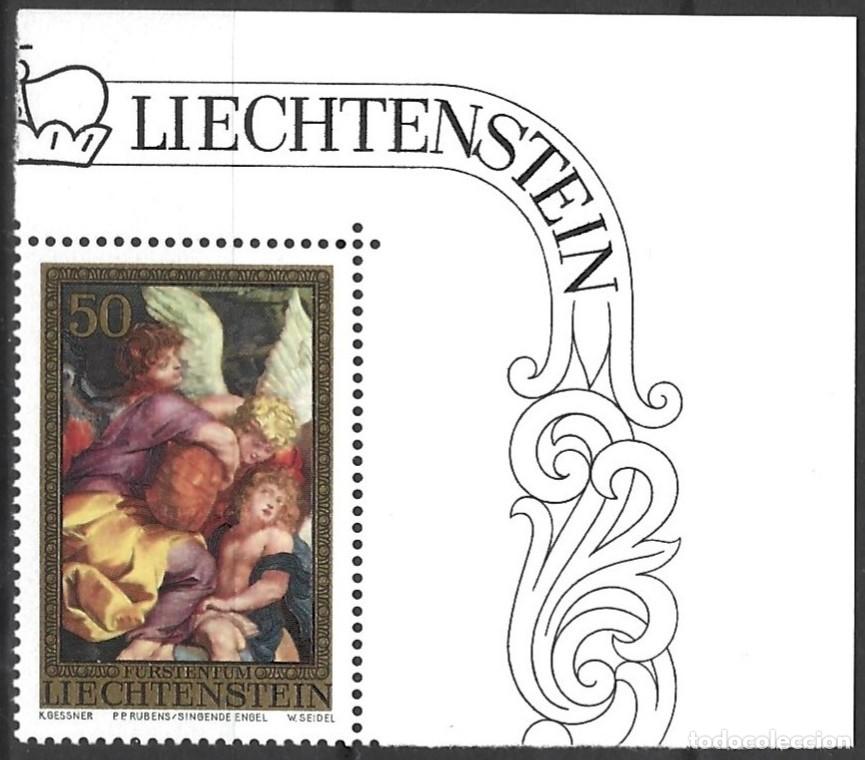 Sellos: LIECHTENSTEIN - 3 SELLOS DE LA ESQUINA DE HOJAS DIFERENTES - PINTURAS DE RUBENS - SIN USAR