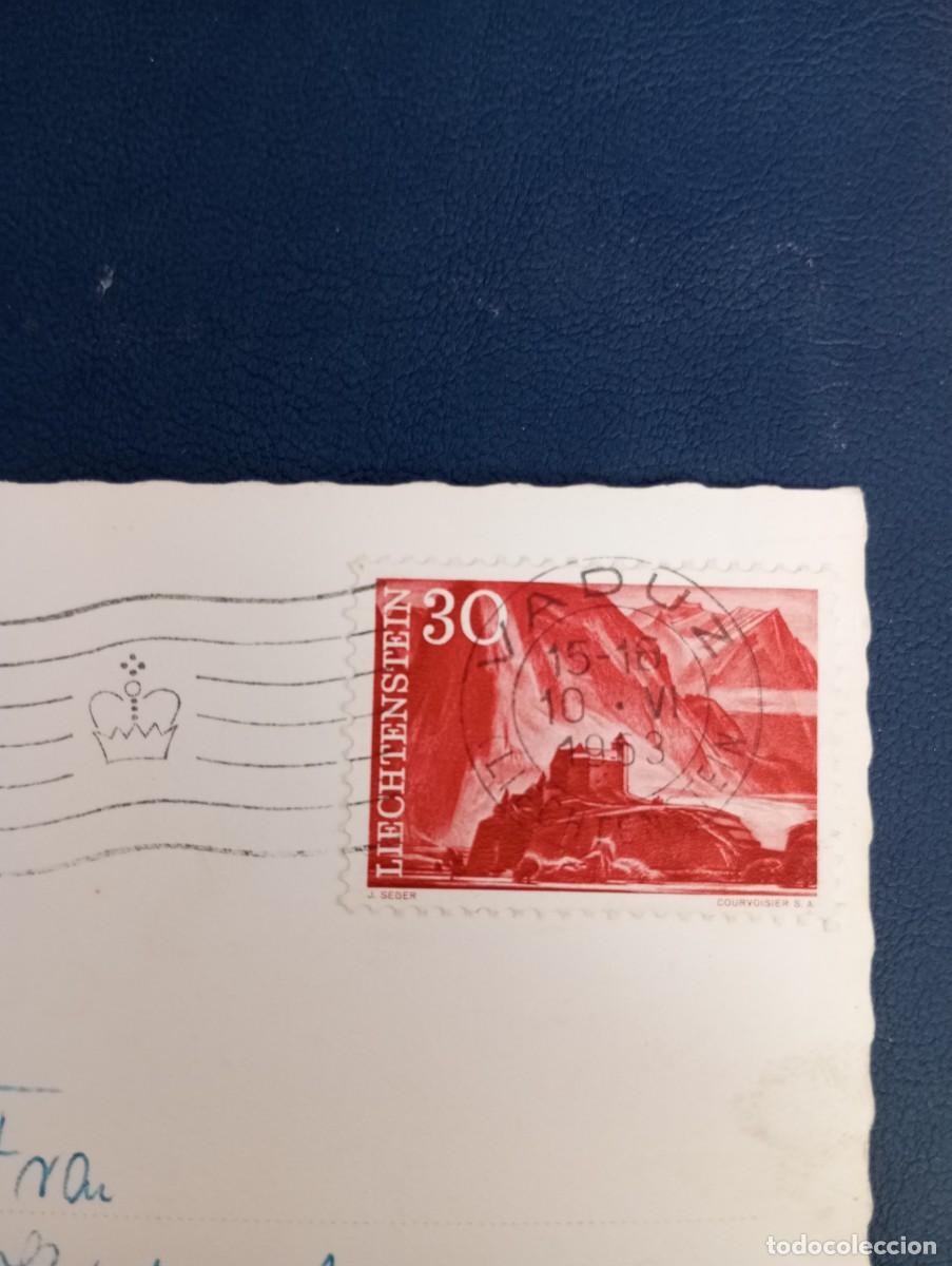 Sellos: LIECHTENSTEIN, 1963, CASTILLO, POSTAL DE VADUZ