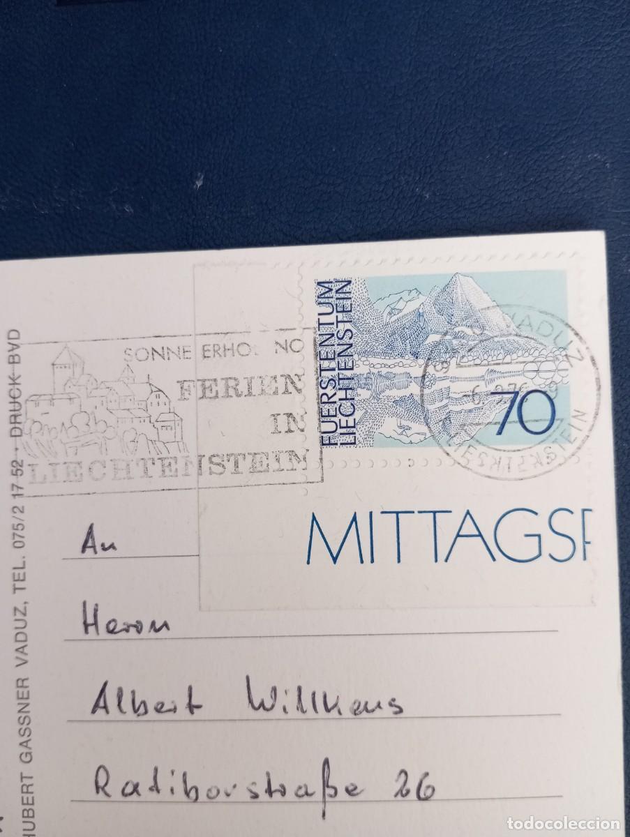 Sellos: LIECHTENSTEIN, 1976, PAISAJE, MATASELLOS ESPECIAL DE FERIA, POSTAL