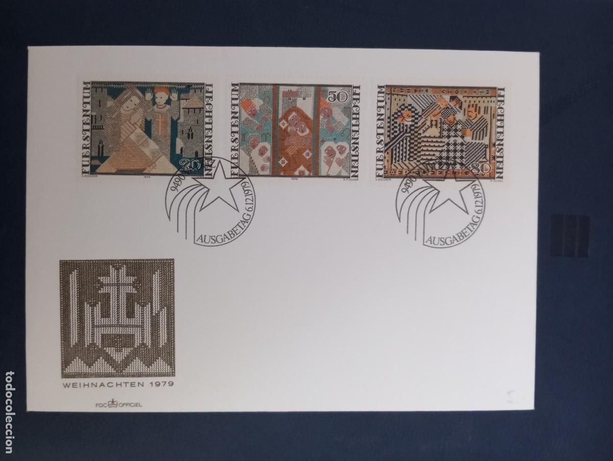 Sellos: LIECHTENSTEIN, 1979, SOBRE ILUSTRADO, SPD, NAVIDAD