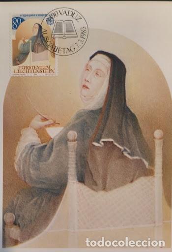 Sellos: Tarjeta M&aacute;xima Oficial (FDC / Carte Maximum) - Europa CEPT 1983 (Hildegard von Bingen) Liechtenstein