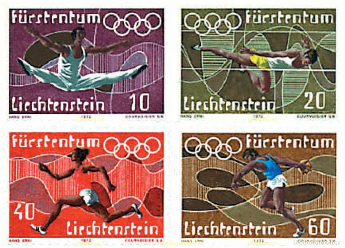 Sellos: 82378 MNH LIECHTENSTEIN 1972 20 JUEGOS OLIMPICOS VERANO MUNICH 1972