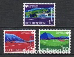 Sellos: LIECHTENSTEIN 1982 - CAMPEONATO DEL MUNDO DE FUTBOL ESPA&Ntilde;A'82 - YVERT N&ordm; 740/742**
