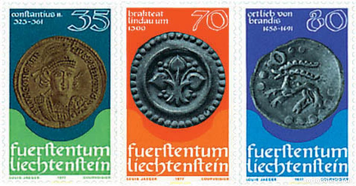 Sellos: 77732 MNH LIECHTENSTEIN 1977 MONEDAS