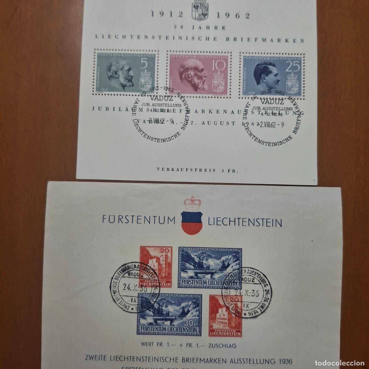 Sellos: HB60 HOJITAS BLOQUE de LIECHTENSTEIN en usado ideal para tematicas (leer descripcion)