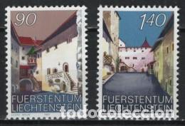 Sellos: LIECHTENSTEIN 1987 - SERIE CORRIENTE - ARQUITECTURA RURAL - YVERT 857/858**