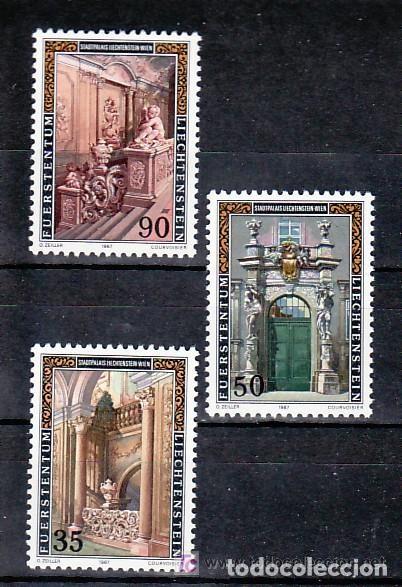 Sellos: LIECHTENSTEIN 1987 - PALACIO DE LIECHTENSTEIN EN VIENA - YVERT 866/868**