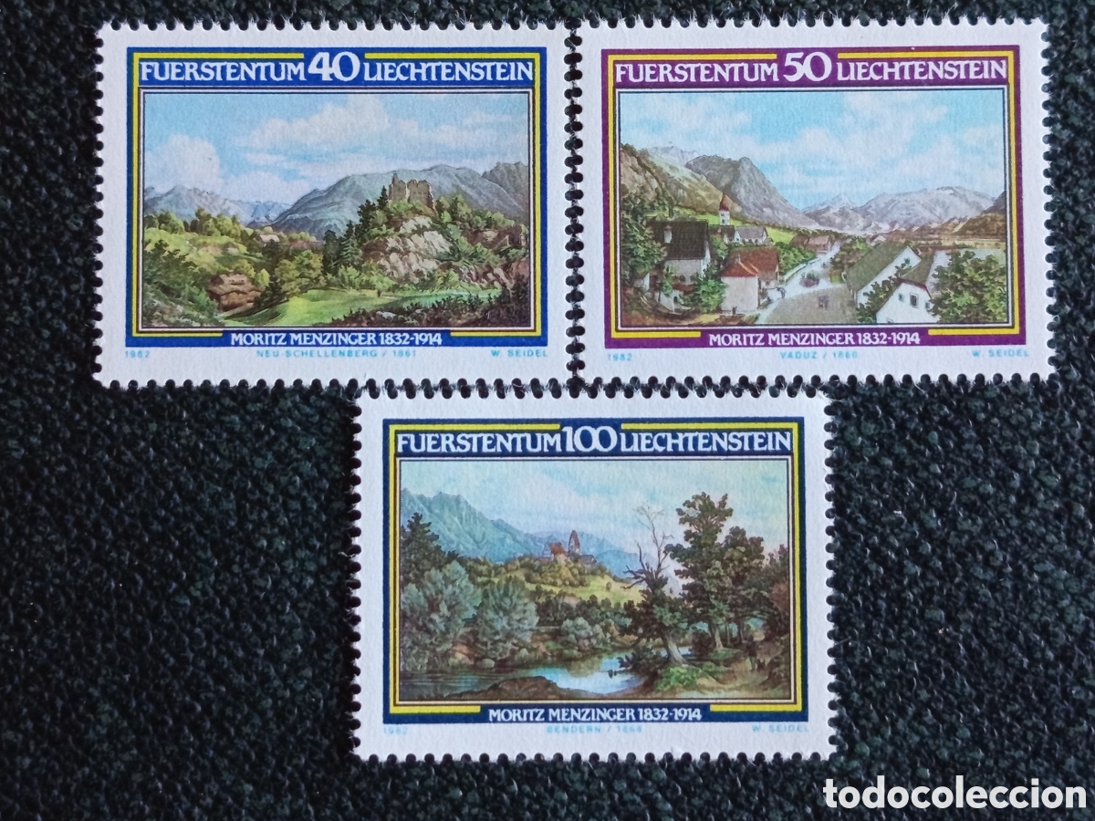 Francobolli: Liechtenstein 1982 Paisajes Moritz Menzinger MNH Zumstein 738/740 Michel 796/798