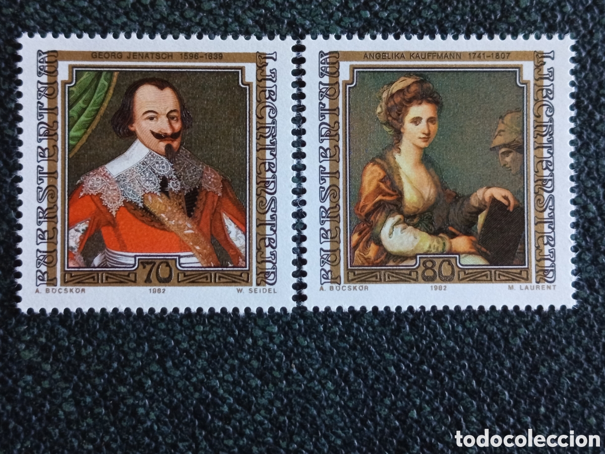 Francobolli: Liechtenstein 1982 Retratos Pintura MNH Zumstein N. 735/737 Michel N. 793/795