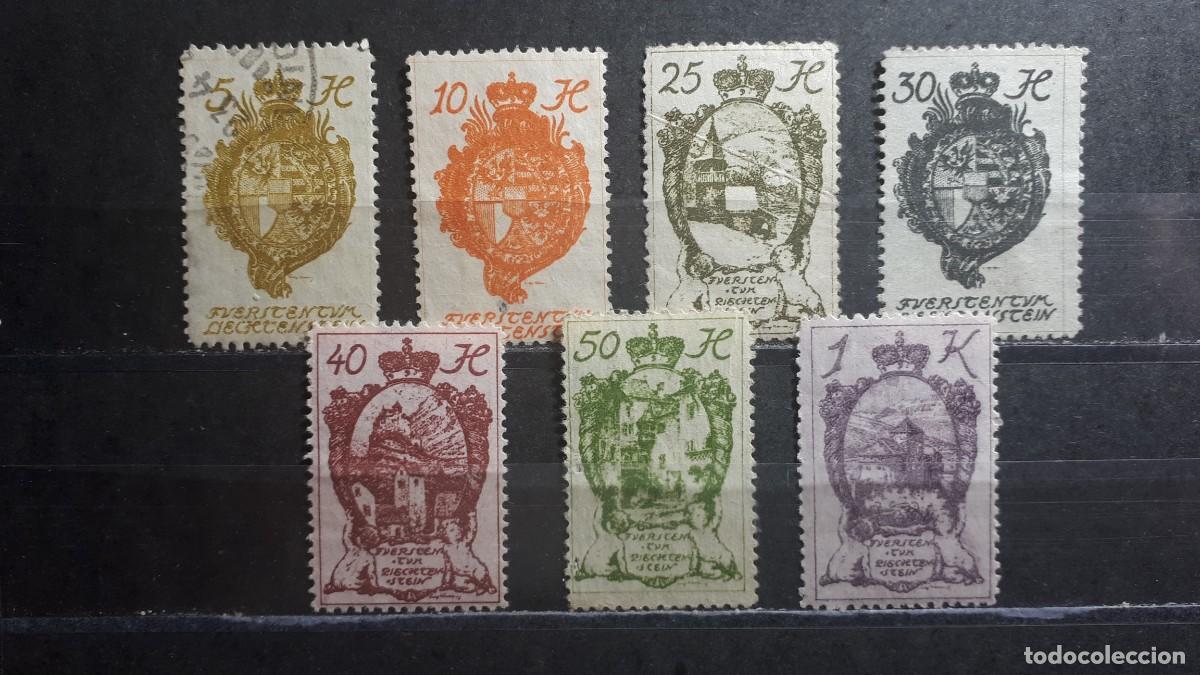 Sellos: LIECHTENSTEIN . A&Ntilde;O 1920. */(*)/&deg;. YVERT 25, 26, 29/32.