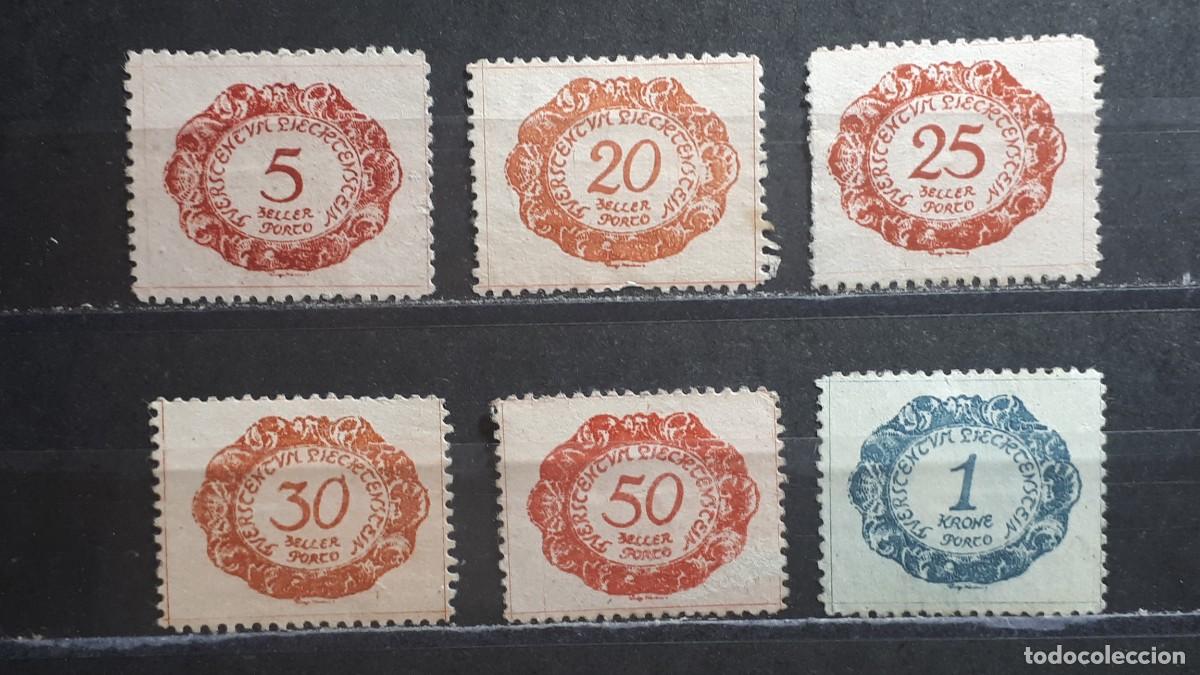 Sellos: LIECHTENSTEIN . A&Ntilde;O 1930. */(*). YVERT tasas 1,4, 5, 6, 8, 10.