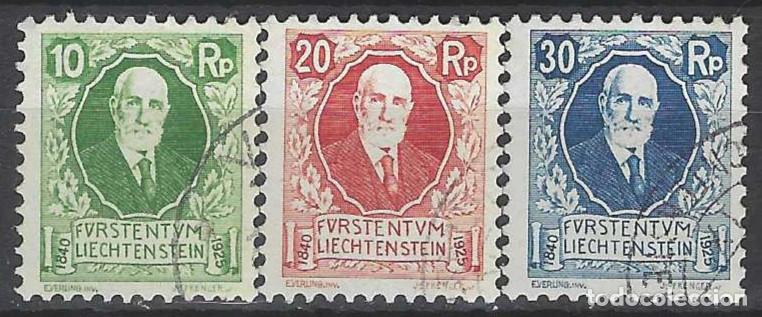 Sellos: LIECHTENSTEIN 1925 - 85&ordm; ANIV. DEL PR&Iacute;NCIPE JOHAN II, S.COMPLETA - USADOS