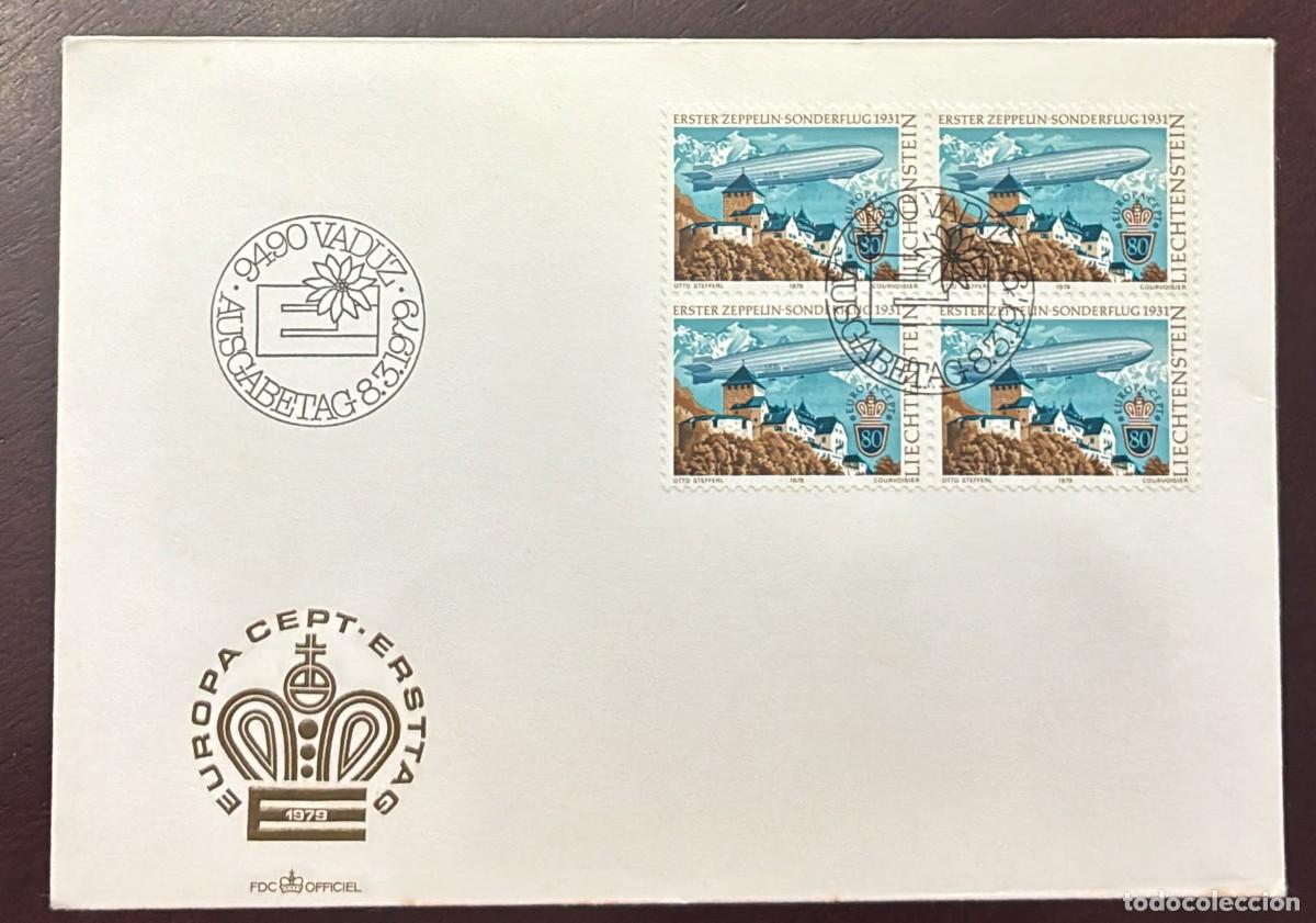 Sellos: TS.)1979, LIECHTENSTEIN, VADUZ, FIRST DAY COVER, PRE-PRINTED, FOUR IDENTICAL STAMPS (&rdquo;EUROPA &ndash; POSTA