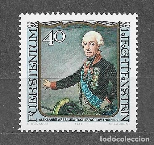 Sellos: Sello de Liechtenstein - 1984 Pintura. Famosos viistantes de Lietchenstein - 843 -111-1