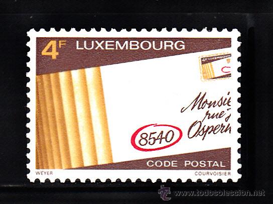 Sellos: LUXEMBURGO 966** - A&Ntilde;O 1980 - C&Oacute;DIGO POSTAL - Foto 1