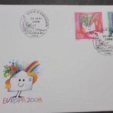 Sellos: EL)2008 LUXEMBOURG, EUROPE BROADCAST, THE LETTER, FDC