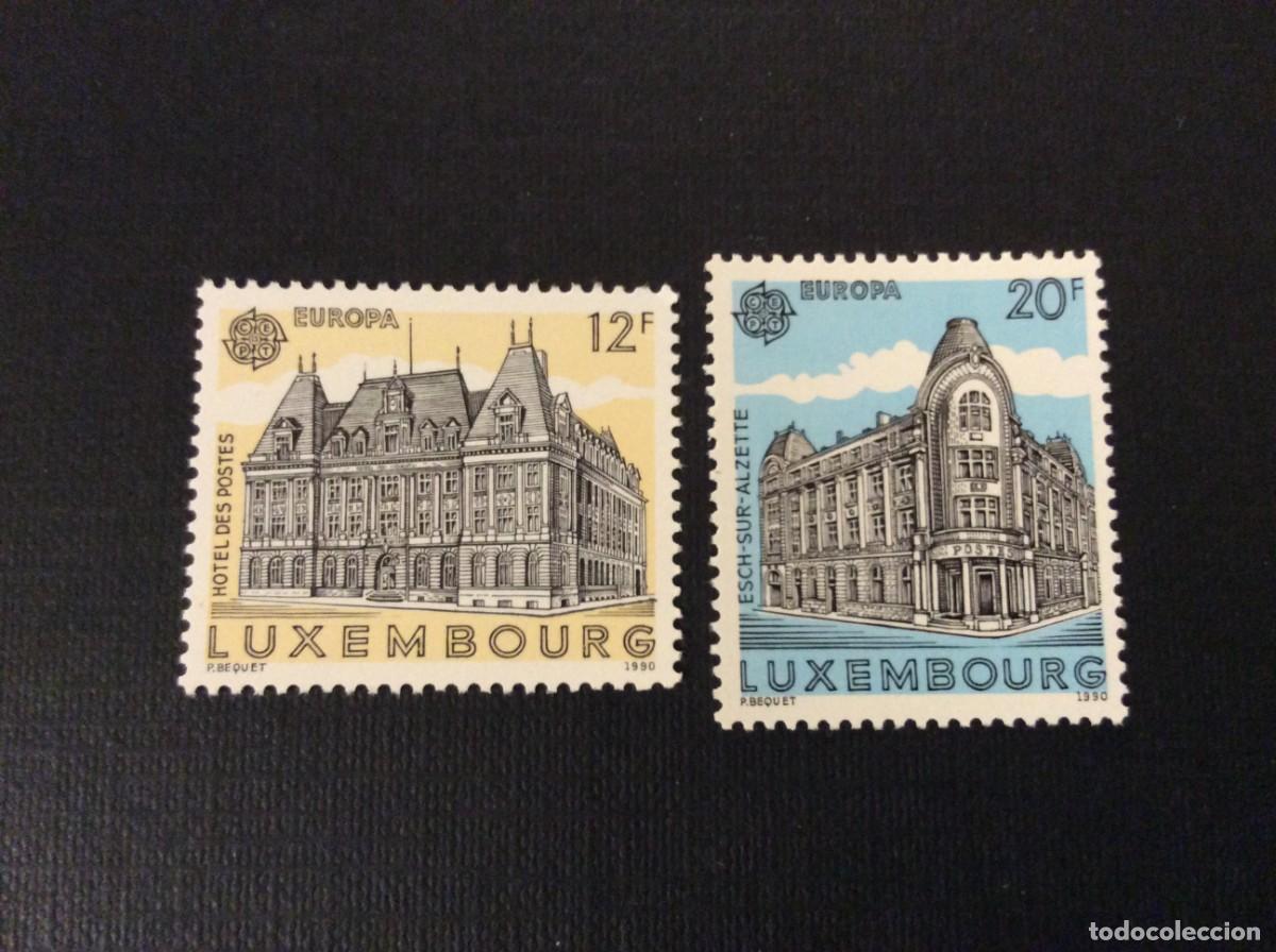 Sellos: LUXEMBURGO N&ordm; YVERT 1193/4*** A&Ntilde;O 1990. EDIFICIOS POSTALES - Foto 1