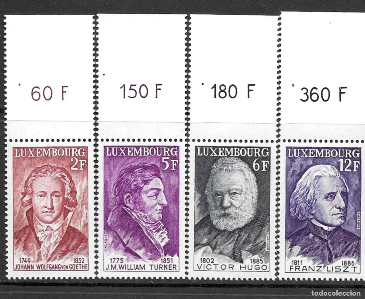 Sellos: LUXEMBURGO- 1977 ** PERSONAJES ILUSTRES QUE VISITARON - SERIE COMPLETA