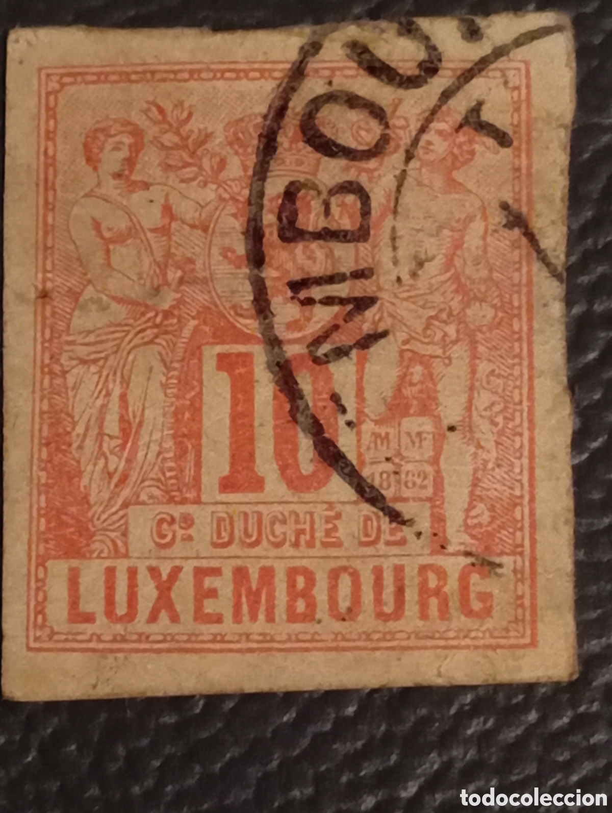 Sellos: Luxemburgo 1882 - Alegor&iacute;a Comercio 10c - Mi 49 / Sc 53 - Usado
