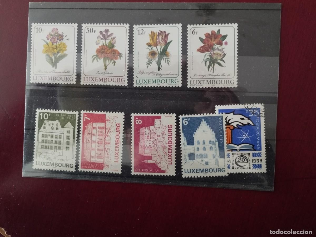 Sellos: LOTE DE SERIES LUXENBURGO - SERIE FLORES 1988 - MONUMENTOS 1960-70 - RUMANIA 1969