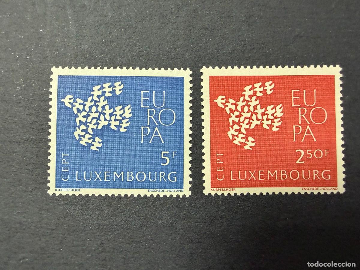 Sellos: LUXEMBURGO, 1961. YVERT 602/03. EUROPA CEPT. SERIE COMPLETA. NUEVOS. SIN FIJASELLOS