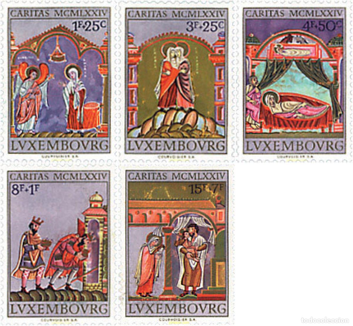 Sellos: 97484 MNH LUXEMBURGO 1974 CARITAS. GRABADOS