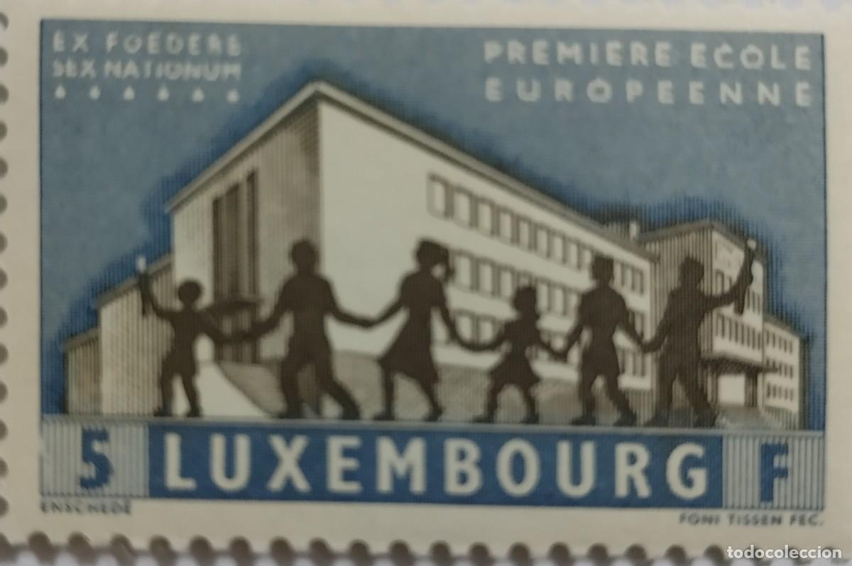 Sellos: LUXEMBURGO, A&Ntilde;O 1960, YVERT 579, CONMEMORATIVO DE LA INAUGURACI&Oacute;N DE LA PRIMERA ESCUELA EUROPEA.