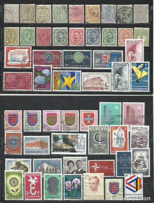 Sellos: R93J-SELLOS LUXEMBURGO SIN TASAR,BUENOS VALORES,VEAN ,FOTO REAL.