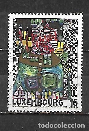 Sellos: 1995 Luxemburgo, capital europea de la cultura. Pinturas del artista austr&iacute;aco Friedensreich Hundert