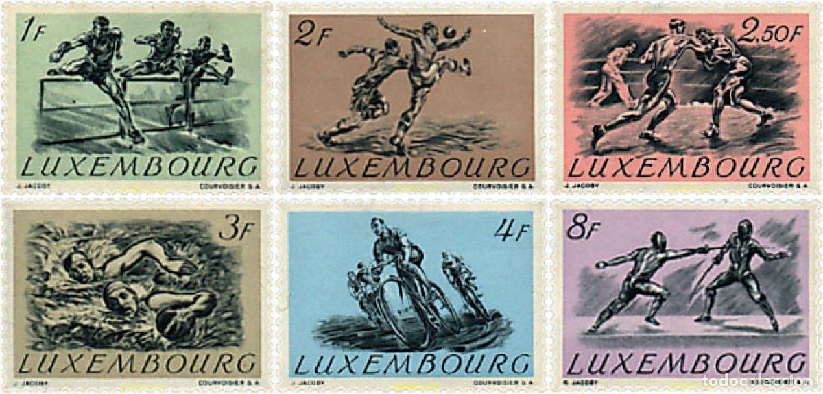 Sellos: 97259 MNH LUXEMBURGO 1952 15 JUEGOS OLIMPICOS VERANO HELSINKI 1952