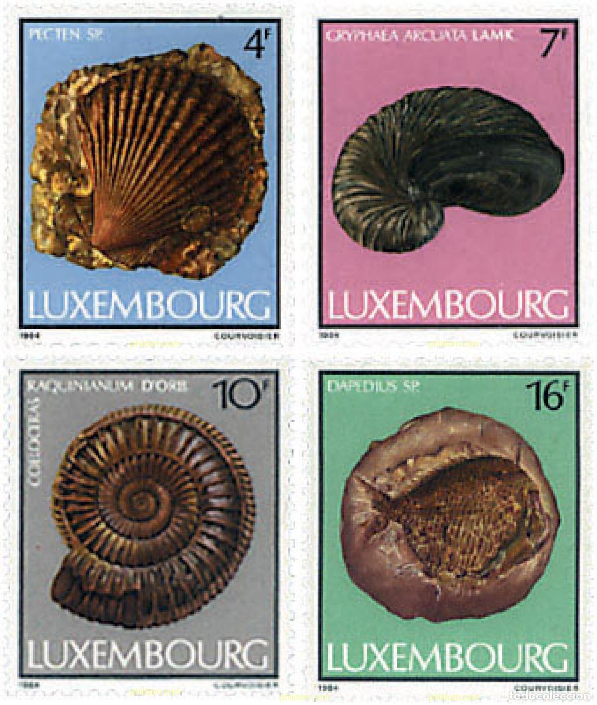 Sellos: 97601 MNH LUXEMBURGO 1984 FOSILES DE LUXEMBURGO