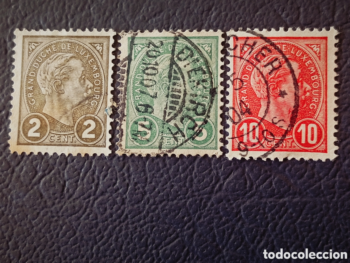 Sellos: Luxemburgo 1895 &middot; Gran Duque Adolfo &middot; 3v &middot; 2+5+10c &middot; Scott 69-73 &middot; Usado