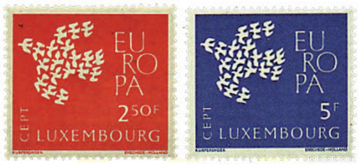 Sellos: 97311 MNH LUXEMBURGO 1961 EUROPA CEPT. PALOMA