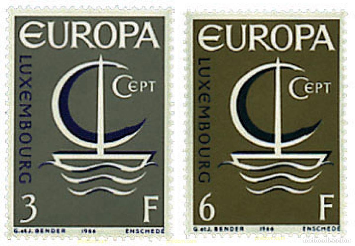 Sellos: 97373 MNH LUXEMBURGO 1966 EUROPA CEPT. NAVIO EUROPA